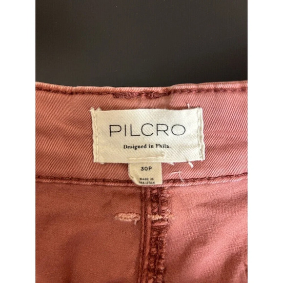 Anthropologie‎ Pilcro Jefferson Utility Pants Stretch Rose Orange 30 Petite - Picture 7 of 12